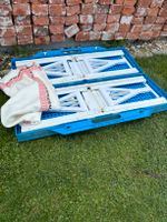 Klappbarer Picknicktisch Blau Weiß mit Decke Bayern - Rain Lech Vorschau