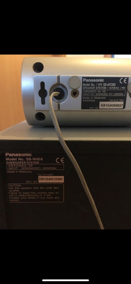 Panasonic Lautsprecher Set inkl. Subwoofer + Edelstahl Ständer in Neuenkirchen