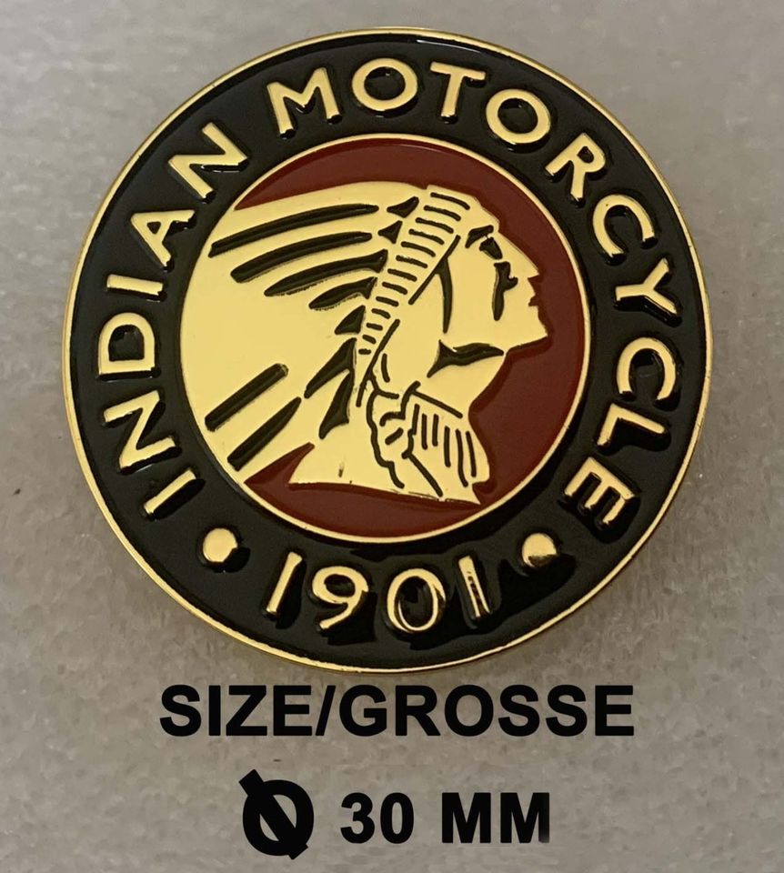 INDIAN logo PIN rund für Scout Four FTR Chief 741 roadmaster in Emmerich am Rhein