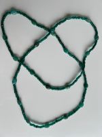 Halskette aus Glasperlen petrolfarben Nordrhein-Westfalen - Lüdenscheid Vorschau