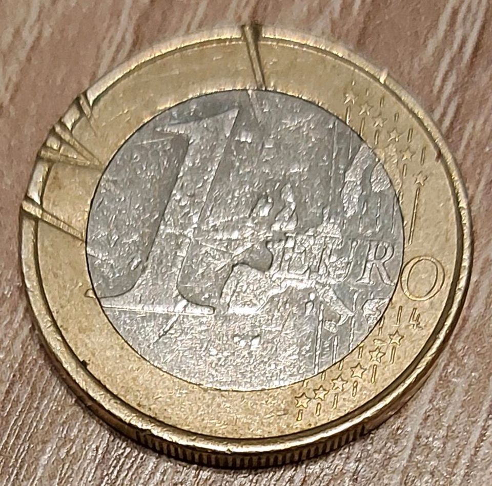 Seltene 1 Euro Münze 2002 Fehlprägung Deutschland D in Eschweiler