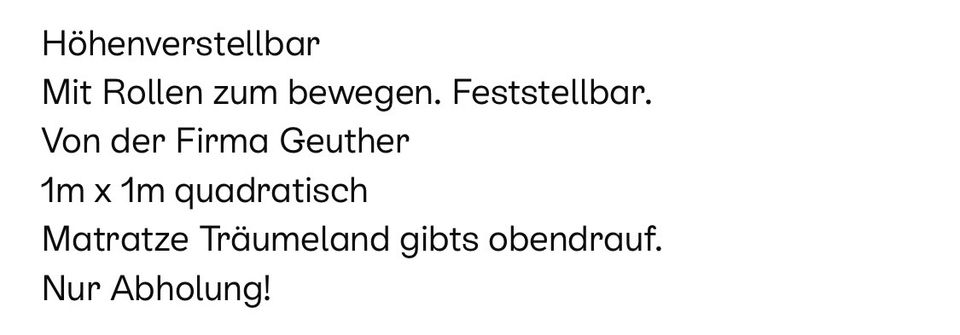 Laufstall Geuther mit Stäben zum rausnehmen in Heilbronn