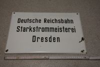 Reichsbahn Starkstrommeisterei Dresden, Emailschild Bahnhof Brandenburg - Bernau Vorschau