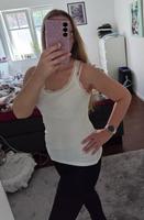 Weißes geripptes Tanktop mit Spitze, Größe M, Amisu, NEU Nordrhein-Westfalen - Rheine Vorschau