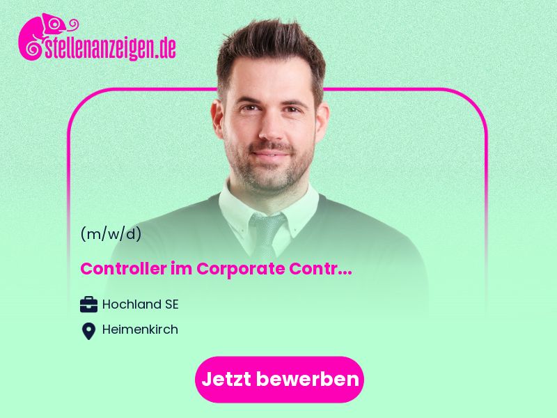 Controller (m/w/d) im Corporate in Heimenkirch