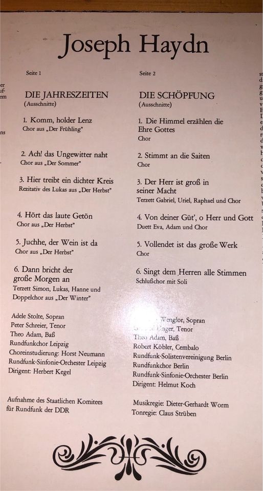 Schallplattensammlung von Joseph Haydn Schallplatte Klassische M. in Zerbst (Anhalt)