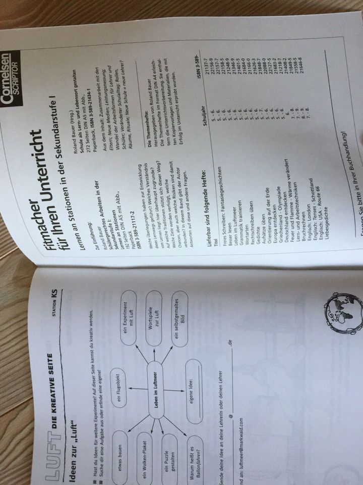 Cornelsen Leben im Luftmeer Markwald 5. Kl Sekundar Physik Ch Bio in Sanitz