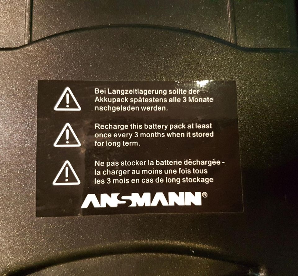 Ansmann E Bike Fahrradakku, 36V, 11.4 Ah/418Wh, kaum gebraucht in Rhede