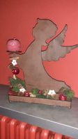 Weihnachten Deko Engel Rost ca 42cm mit Kunstgrün und Kerze Nordrhein-Westfalen - Wachtendonk Vorschau