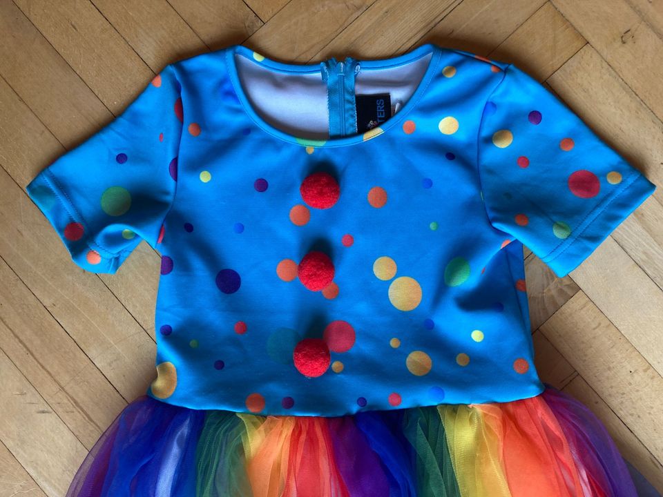 Clown Kleid Deiters Kinder Regenbogen Kostüm Karneval Fasching in Köln