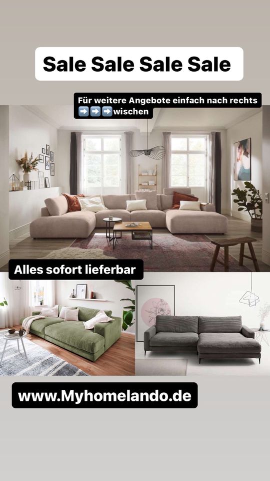 Sofa Couch Wohnlandschaft Top Sale Angebote sofort lieferbar in Frankfurt am Main