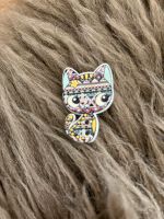 Ausgefallener Holzknopf *Katze* Vintage bunt Hippie diy Hannover - Linden-Limmer Vorschau