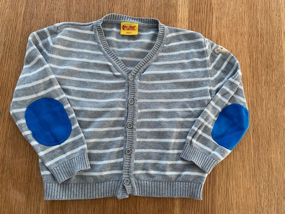 Steiff Strickjacke 104 Baumwolle Kind sehr gut hell grau blau in Krefeld