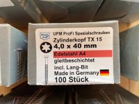 8 Packungen Terrassenschrauben 4,0x40mm Edelstahl A4 UPM NEU! OVP Bayern - Bobingen Vorschau