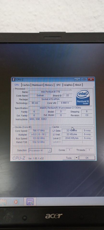 Laptop ACER 2410 Intel Pentium 2.13 Ghz Win 10 win XP in Hamburg