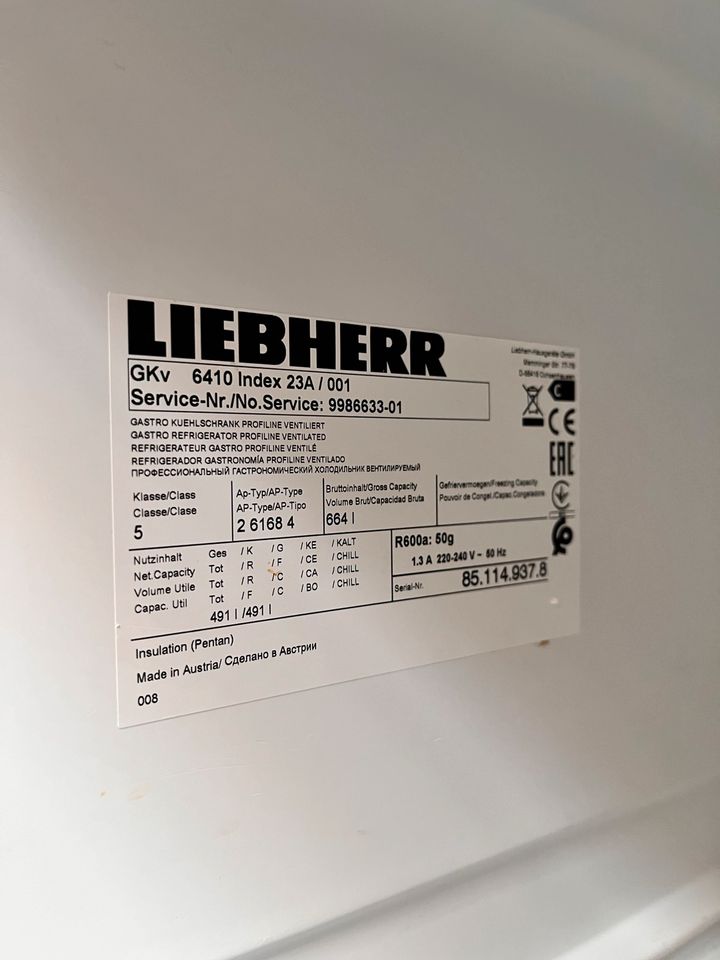 Liebherr GKv 6410 Gewerbekühlschrank Kühlschrank in Heusenstamm