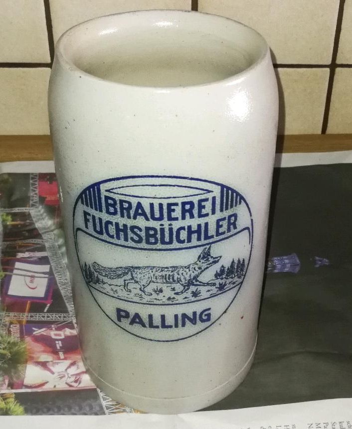 Brauerei Fuchsbüchler Palling Bierkrug 1L Traunstein Oberbayern in Regensburg