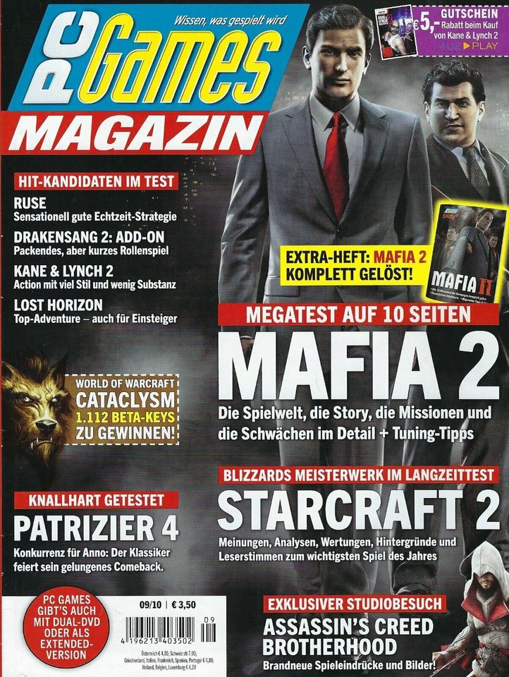 PC Games Magazin 09/2010 Mafia 2 Test inkl. Lösungsheft in Thüringen -  Nordhausen | eBay Kleinanzeigen ist jetzt Kleinanzeigen