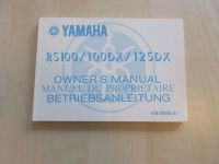 Yamaha RS 100 125 DX Betriebsanleitung Owners Manual 1977 Nordrhein-Westfalen - Gelsenkirchen Vorschau
