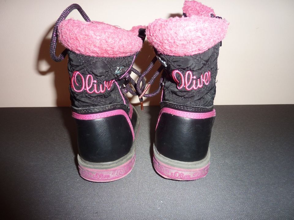 S.Oliver Stiefel Winterstiefel Mädchen Gr 29 schwarz pink Sterne in Husum