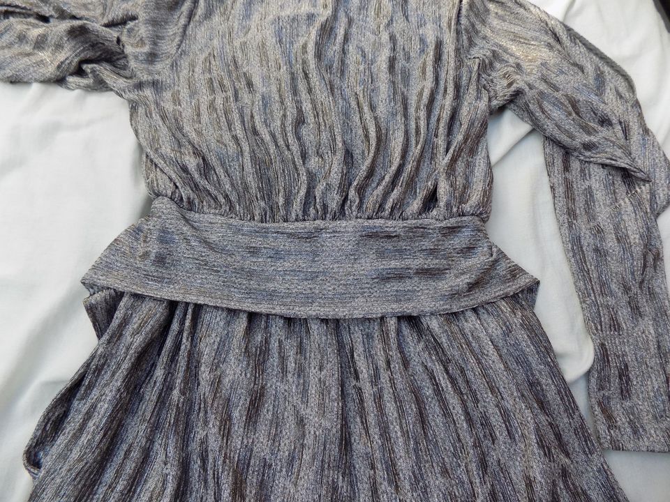 Kleid Ana Sousa Abendkleid Silber lang Glitzer Gr. 42 in Fachingen