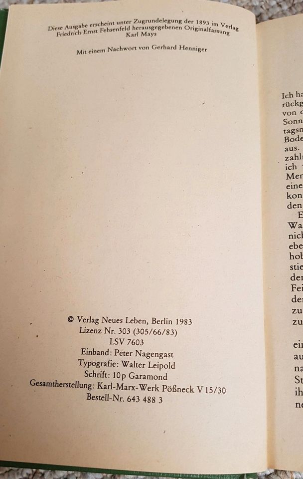 10 Karl May Bücher von 1982 bis 1989, DDR in Dommitzsch