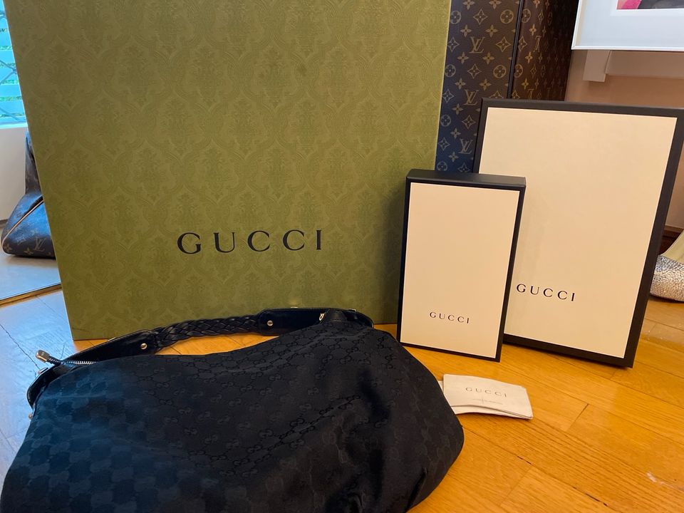 Original Gucci  Hobo Sattle Bamboo Bag schwarz mit Rechnung in Saarbrücken