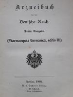 Arzneibuch für das Deutsche Reich, 3. Auflage, 1890 Sachsen - Zeithain Vorschau