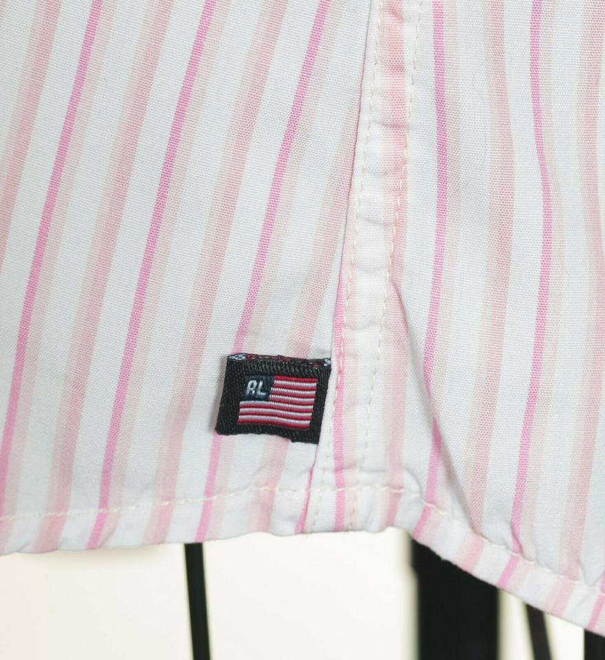 ORIGINAL *RALPH LAUREN* DAMEN BLUSE GR. 38 *ROSA* GESTREIFT in Reit im Winkl