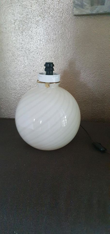 Murano Glas Swirl Tischleuchte Tischlampe Vintage mid century in Landshut