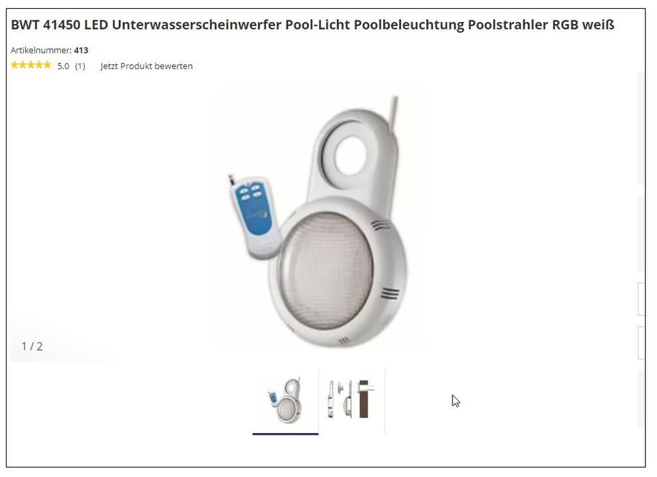 Achtformbecken-Set mit Bodenschutzvlies+Leiter+zwei Poolstrahler in Fürstenfeldbruck