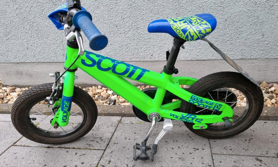 Scott Voltage Kinder Fahrrad JR12 12 Zoll 12" Grün Blau Mountainb in Rheinbach