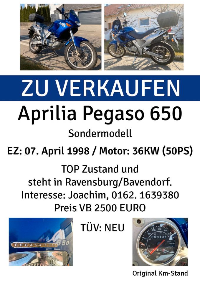 Aprilia Pegaso 650 Sondermodell in Ravensburg