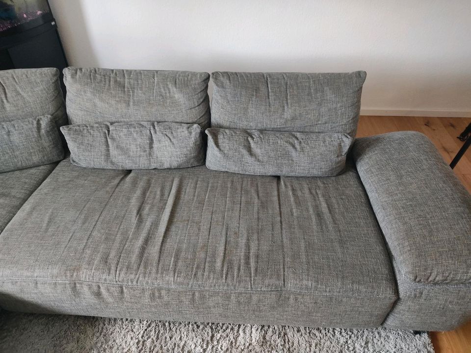 Musterring Couch / Sofa, Polsterbezug grau in Hungen