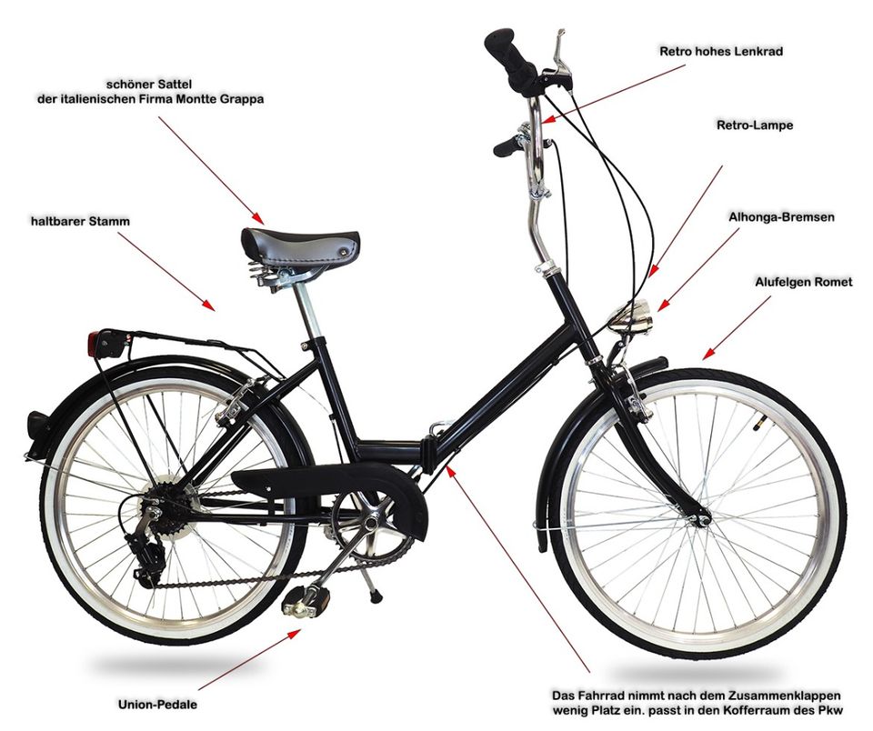 24 Zoll Faltrad, Klapprad, Fahrrad, kein Mifa in Werder (Havel)