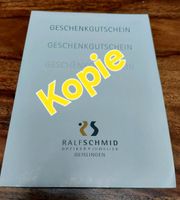Gutschein Ralf Schmid für Korrektionsbrille 100€ Baden-Württemberg - Geislingen Vorschau