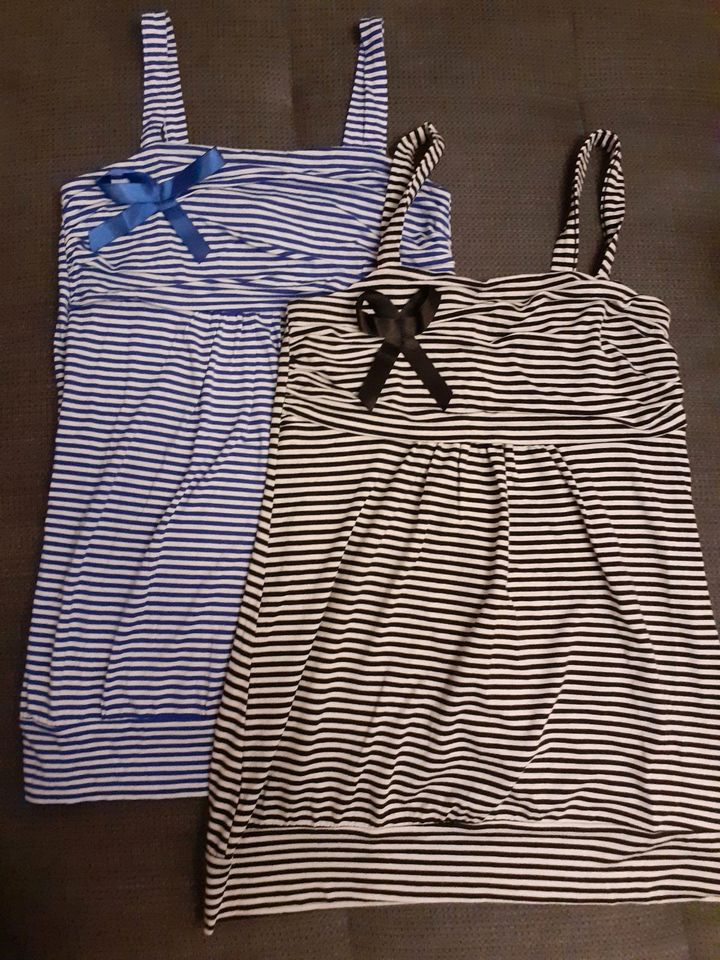 Paket Tops Shirts Oberteile Sommer gestreift blau schwarz Gr. XS in Wunsiedel