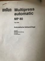 BRAUN Multipress automatic MP80 Bayern - Bad Wörishofen Vorschau
