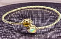 Opal Armreif mit echtem Äthiopienopal / facett. Citrin 925 Silber Niedersachsen - Wolfenbüttel Vorschau