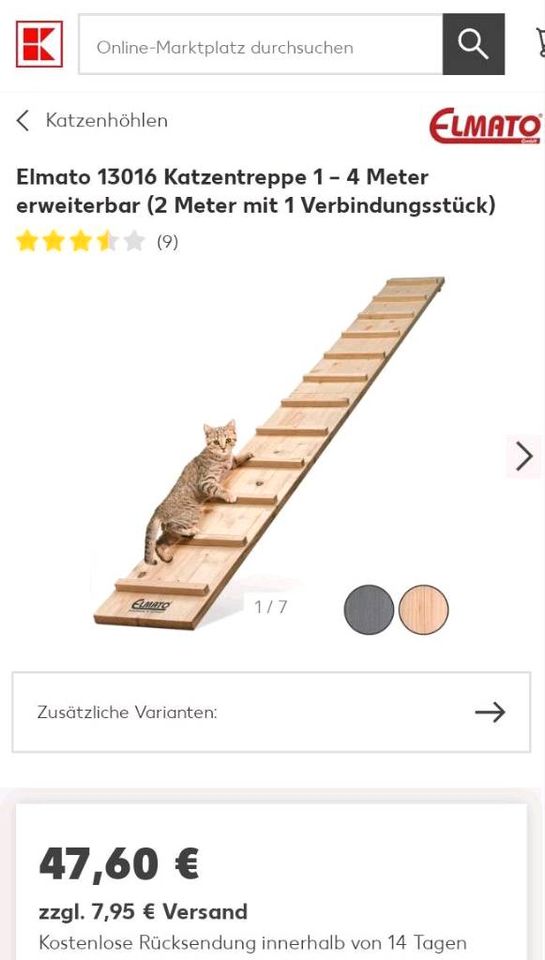 Katzenleiter Handarbeit Einzelstück Katze in Neubrandenburg