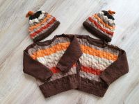 Set für Zwillinge Gr. 68/74 Pullover Mütze Schuhe handmade Bayern - Weismain Vorschau