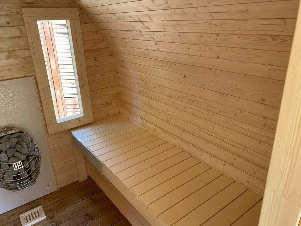 Gartensauna 4 x 2,37 Fasssauna Sauna Saunafass Fass Sauna in Stuhr