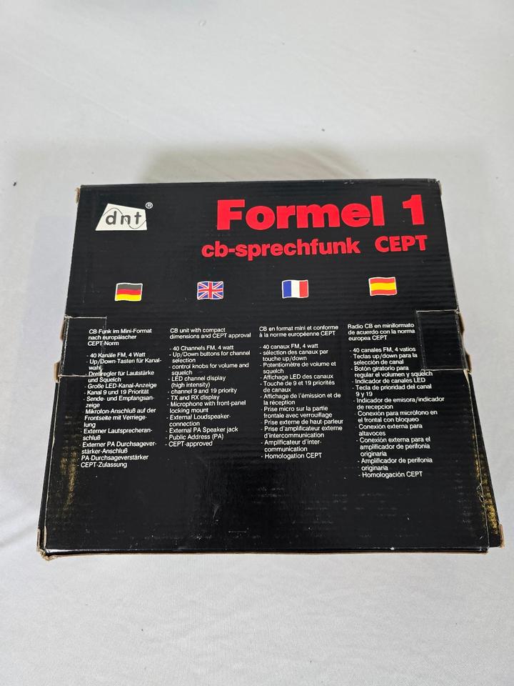 DNT Formel 1 CB Mobil Funkgerät 40CH FM 4 Watt OVP Neuzustand in Bad Camberg
