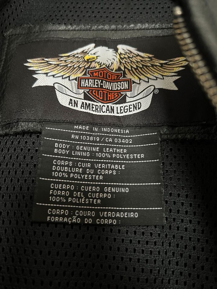 Harley Davidson Lederjacke - Original in Saarbrücken