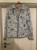 Bluse Blumenmuster blau weiß vintage retro floral elegant edel Thüringen - Steinach Vorschau