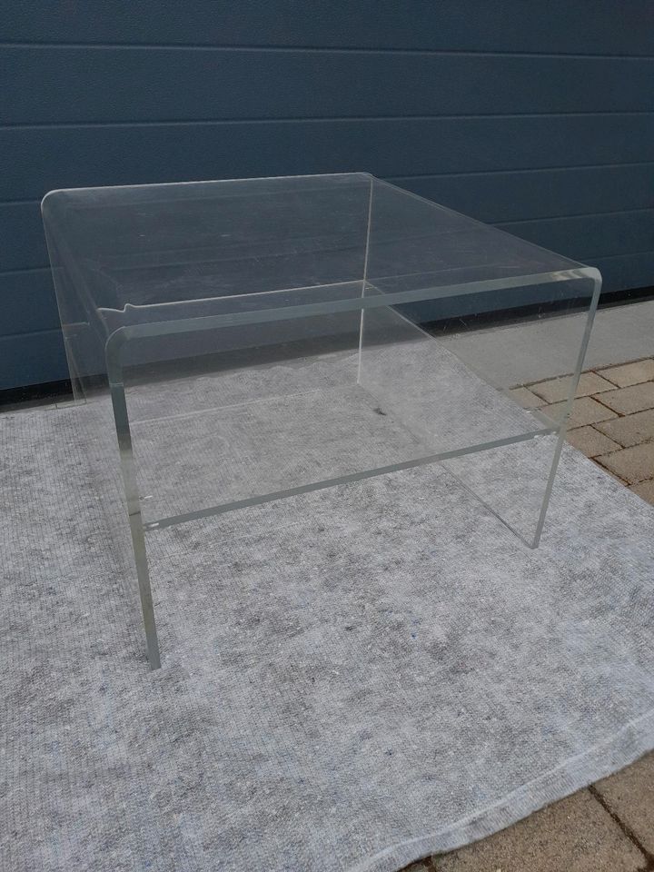 Acrylglas Plexiglas Mid Century Beistelltisch Couchtisch in Maintal