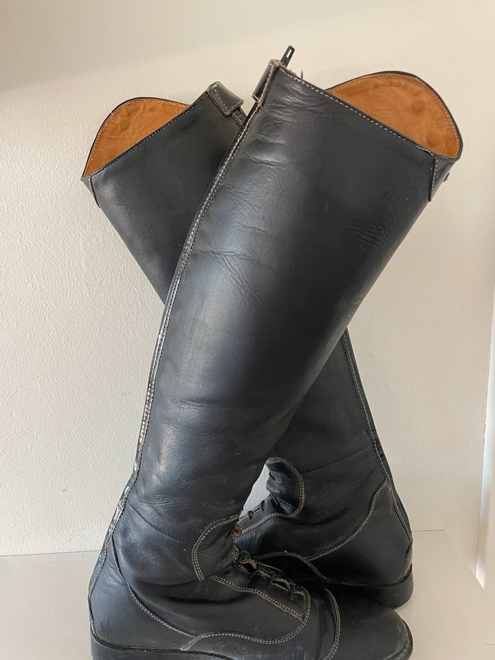 Reitstiefel Lederreitstiefe Loesdau schwarz Glitzer Lack 38 48 35 in Bad Zwischenahn