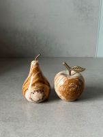 Marmor Objekte Obst (Apfel und Birne) mit goldenem Stiel Nordrhein-Westfalen - Everswinkel Vorschau