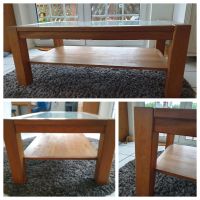 Schöner massiver Holztisch Glas 115 46 cm Tisch Wohnzimmer Nordrhein-Westfalen - Paderborn Vorschau