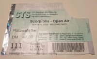 Scorpions Konzertkarte Ticket alt 1997 Sammler Niedersachsen - Wolfsburg Vorschau